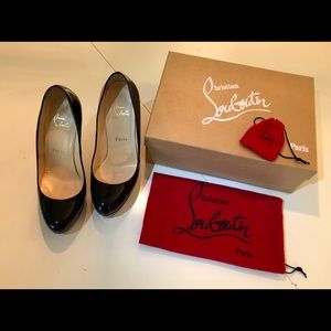 Christian Louboutin Bianca 140  Black Patent